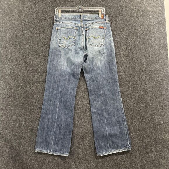 7 For All Mankind Jeans Womens 29 Blue Bootcut Leg Made USA Denim Casual - Picture 7 of 11